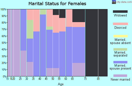 Zip code 04438 marital status for females