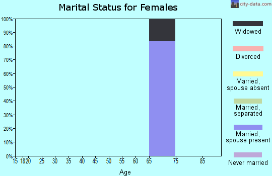 Zip code 04442 marital status for females