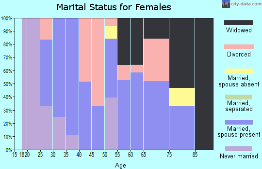 Zip code 04450 marital status for females