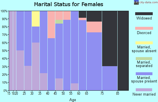 Zip code 04460 marital status for females