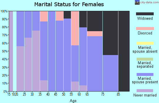 Zip code 04461 marital status for females