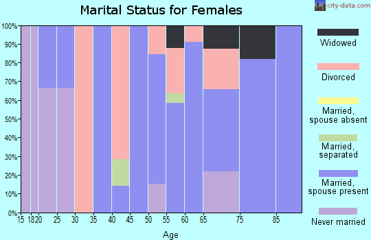 Zip code 04471 marital status for females