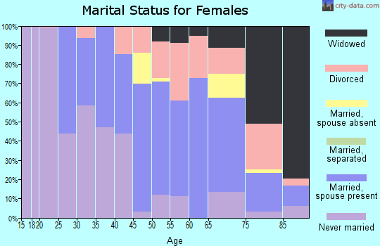 Zip code 04473 marital status for females