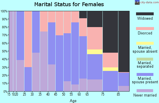 Zip code 04543 marital status for females