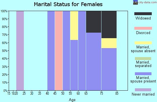 Zip code 04544 marital status for females
