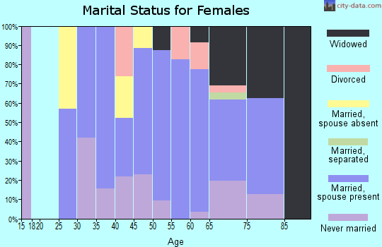 Zip code 04551 marital status for females