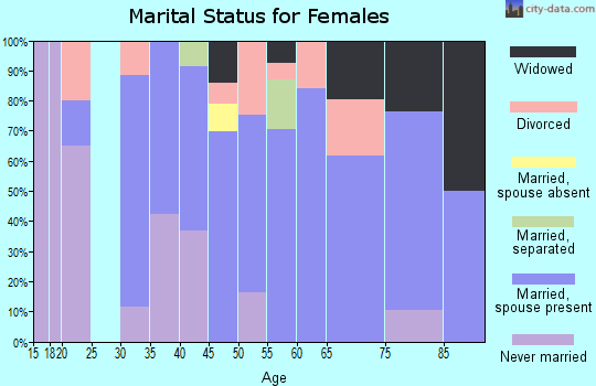 Zip code 04556 marital status for females