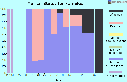 Zip code 04568 marital status for females