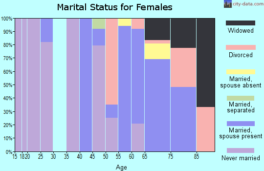 Zip code 04576 marital status for females