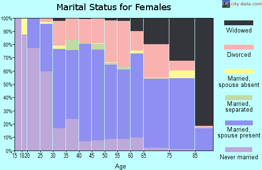 Zip code 04605 marital status for females