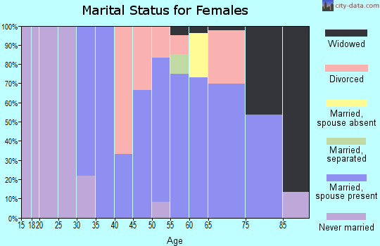 Zip code 04628 marital status for females