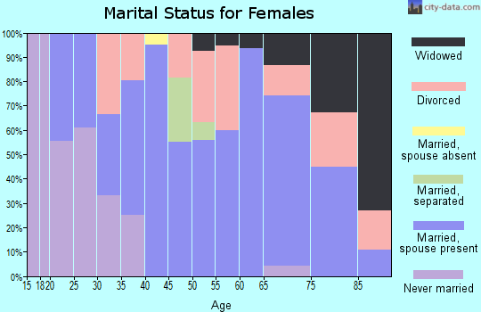 Zip code 04649 marital status for females