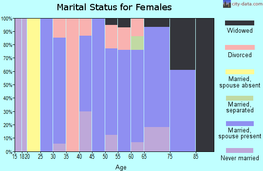 Zip code 04655 marital status for females