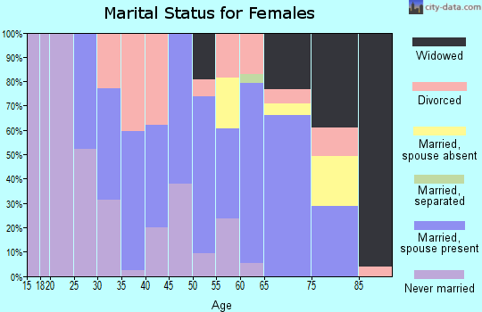 Zip code 04658 marital status for females