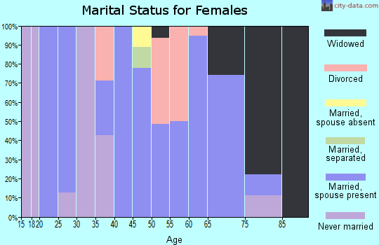 Zip code 04671 marital status for females