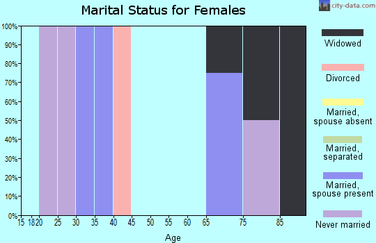Zip code 04673 marital status for females