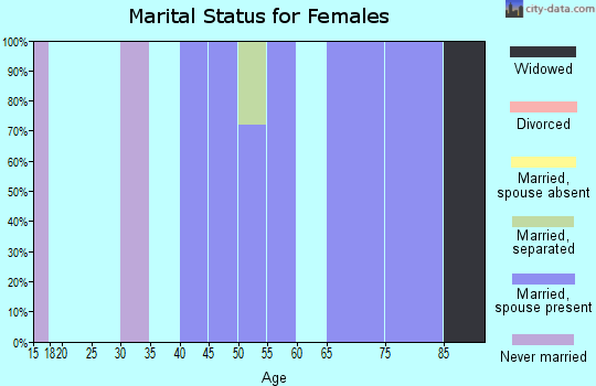 Zip code 04733 marital status for females
