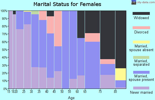 Zip code 04750 marital status for females
