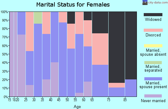 Zip code 04763 marital status for females