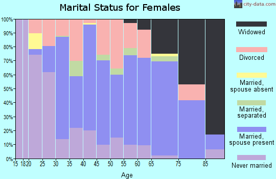 Zip code 04769 marital status for females