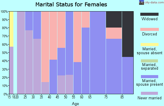 Zip code 04853 marital status for females