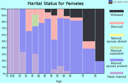 Zip code 04854 marital status for females