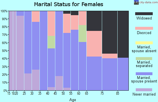 Zip code 04910 marital status for females