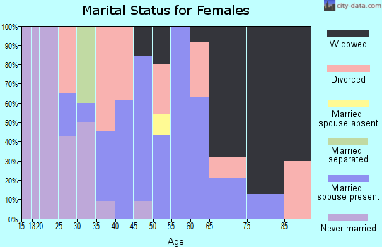 Zip code 04912 marital status for females
