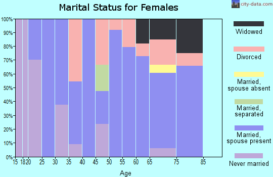 Zip code 04923 marital status for females