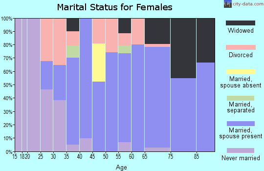 Zip code 04924 marital status for females