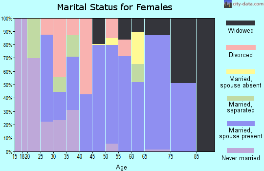 Zip code 04927 marital status for females