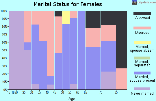 Zip code 04928 marital status for females