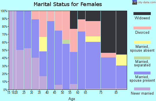 Zip code 04937 marital status for females