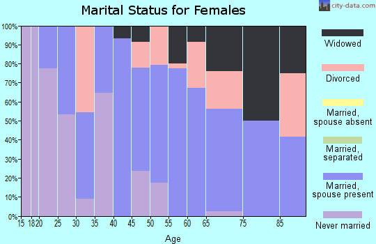 Zip code 04942 marital status for females