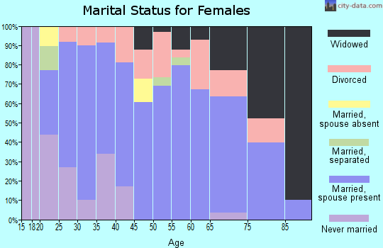 Zip code 04943 marital status for females