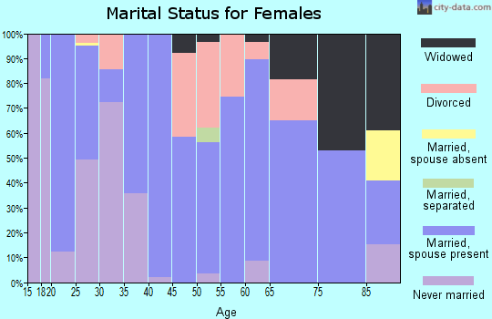 Zip code 04950 marital status for females