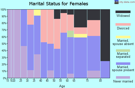 Zip code 04953 marital status for females