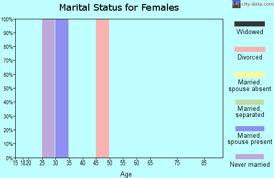 Zip code 04962 marital status for females