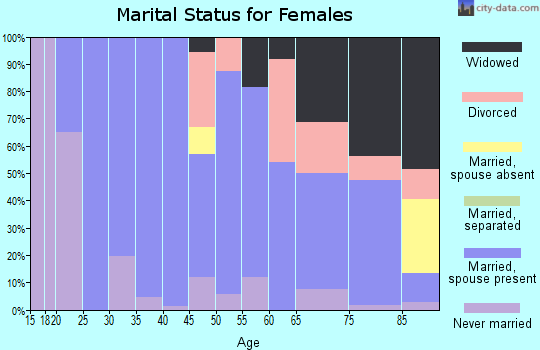 Zip code 04965 marital status for females
