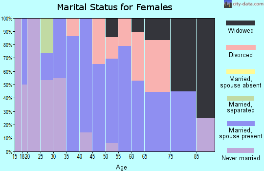 Zip code 04979 marital status for females