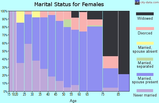 Zip code 04981 marital status for females