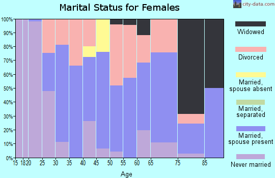Zip code 04988 marital status for females