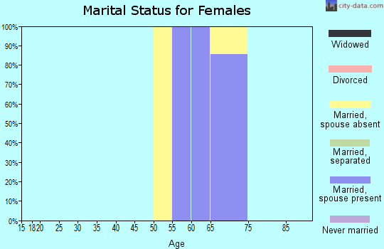 Zip code 05031 marital status for females