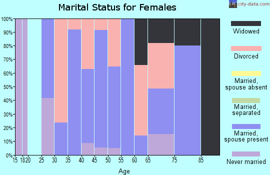 Zip code 05086 marital status for females