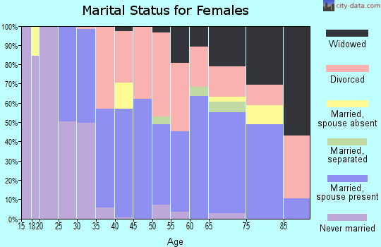Zip code 05101 marital status for females
