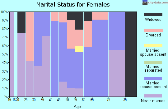 Zip code 05142 marital status for females