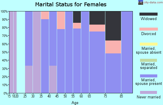 Zip code 05152 marital status for females