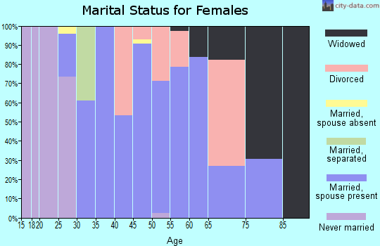 Zip code 05158 marital status for females