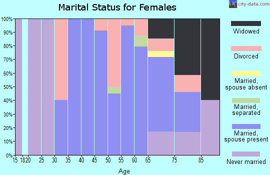 Zip code 05161 marital status for females