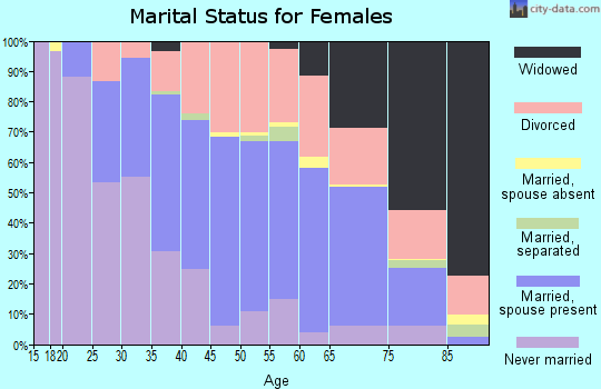 Zip code 05201 marital status for females
